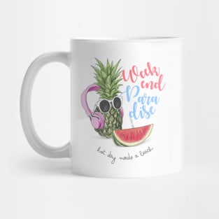 summer with funy pineapple pie Mug